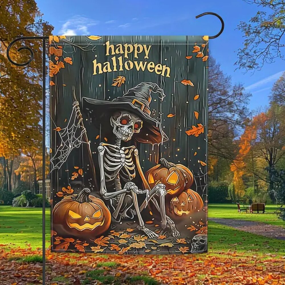 Happy Halloween garden flag